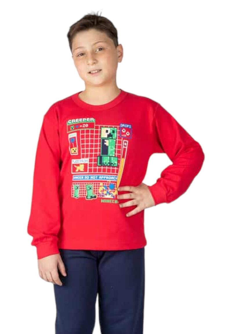 Πιτζάμα παιδική Nina Club Robot Game Κόκκινο