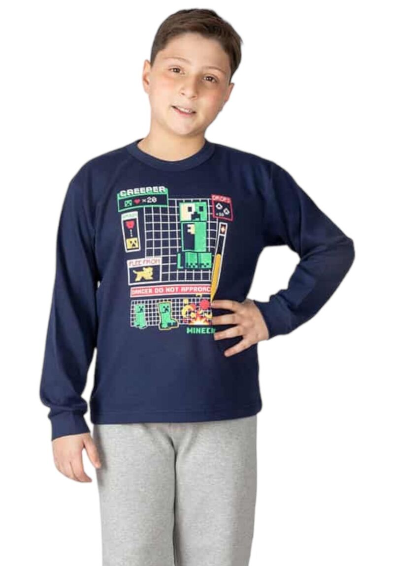 Πιτζάμα παιδική Nina Club Robot Game Μπλε