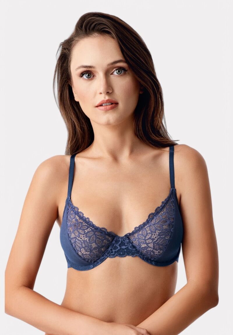 Αισθησιακό Δαντελένιο Σουτιέν New Bra Μπλέ