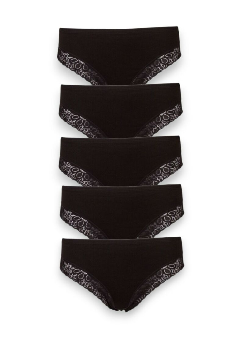 Σλιπ γυναικείο Midi Sexen Livia Black 5 Τεμ.