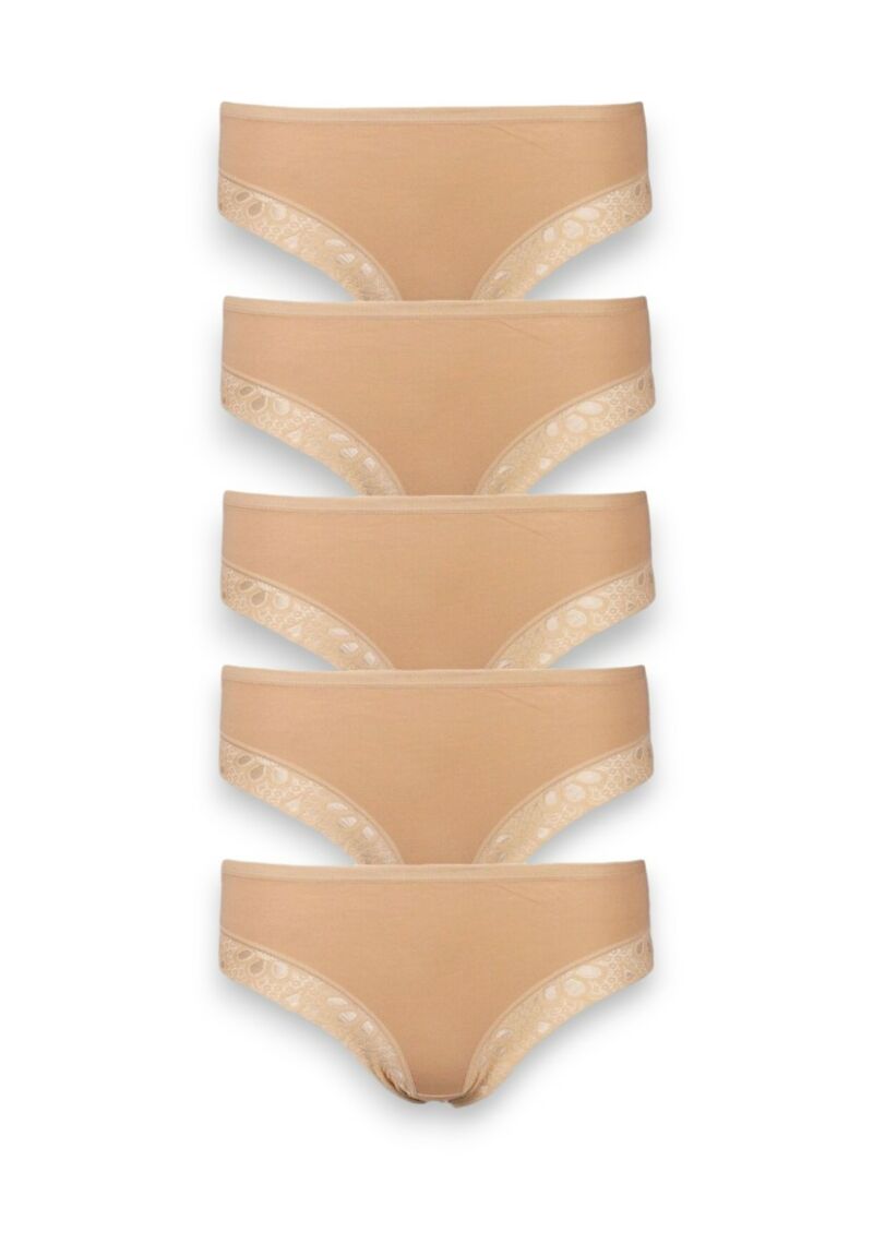 Σλιπ γυναικείο Midi Sexen Livia Beige 5 Τεμ.