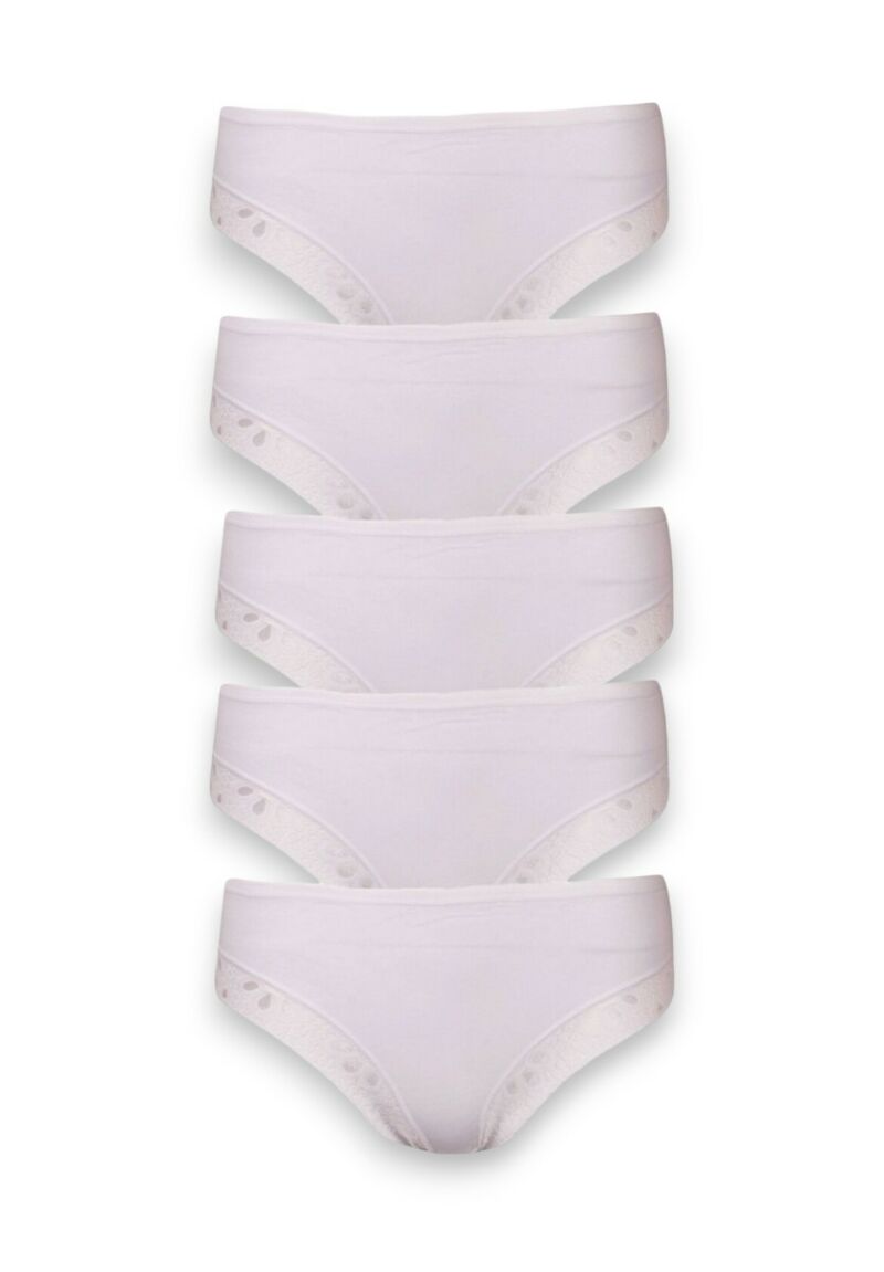 Σλιπ γυναικείο Midi Sexen Livia White 5 Τεμ.