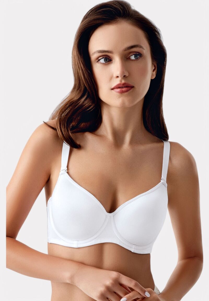 New Bra Λευκό Κομψό Σουτιέν Χωρίς Ενίσχυση για B, C & D Cup | Elegant & Natural Fit