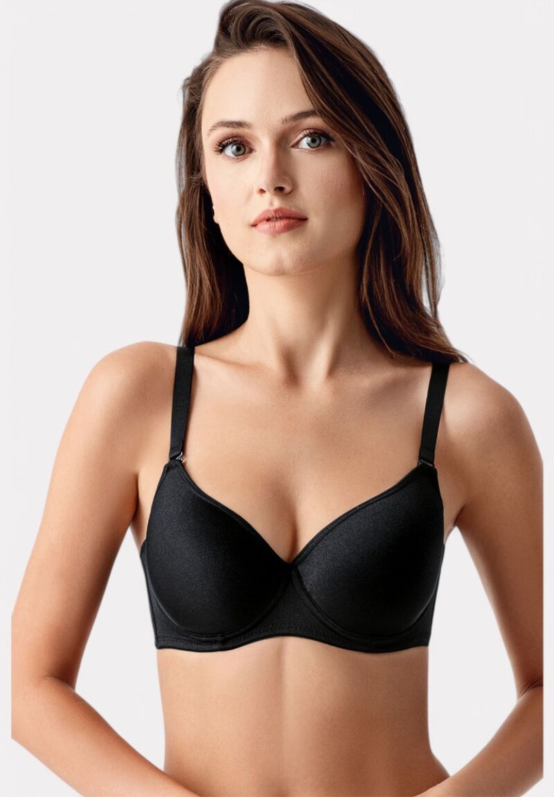 New Bra Μαύρο Κομψό Σουτιέν Χωρίς Ενίσχυση για B, C & D Cup | Elegant & Natural Fit