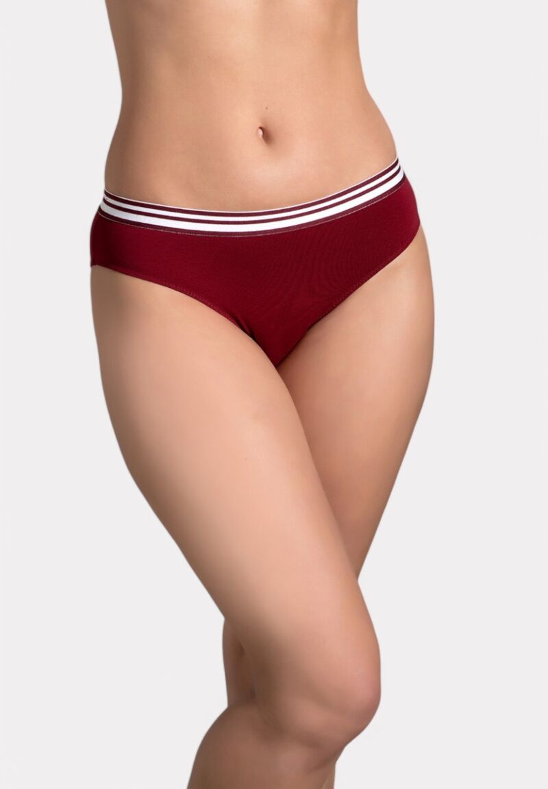 Βαμβακερό Γυναικείο Εσώρουχο  New Bra με Μαλακό Λάστιχο Μπορντό