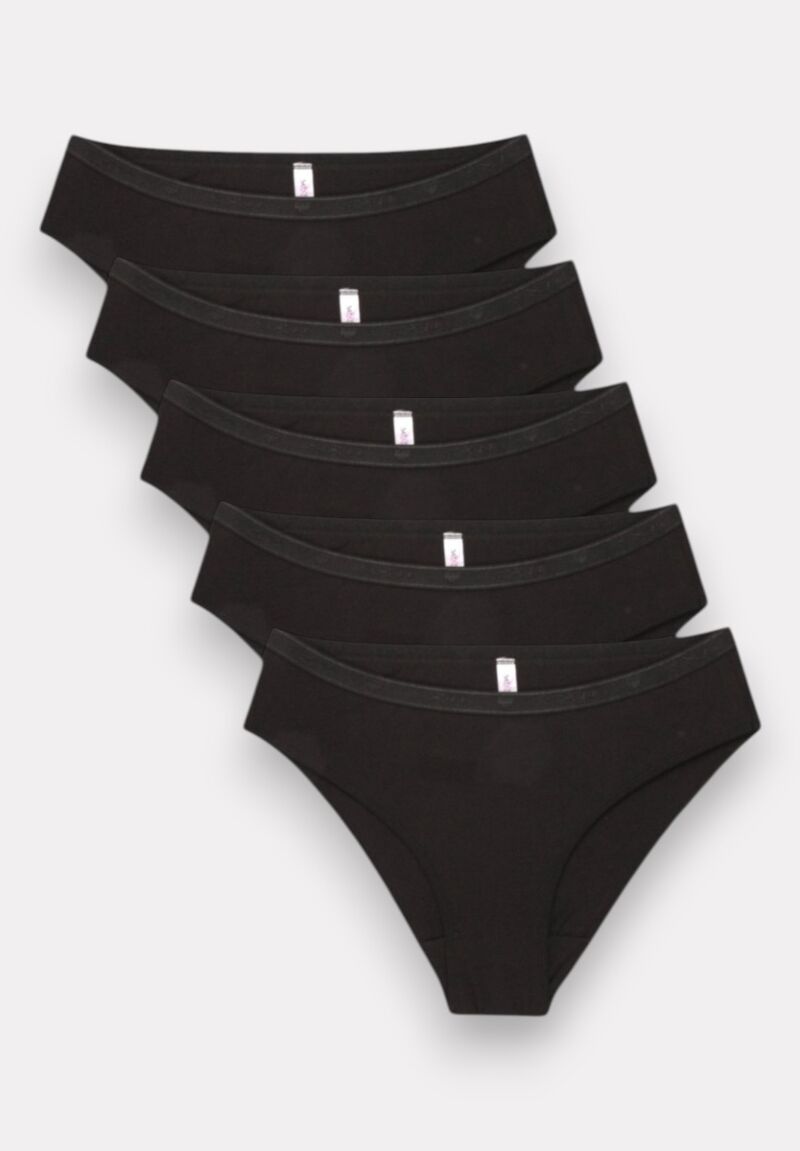 Σλίπ με εξωτερικό λάστιχο Sexen ψηλοκάβαλα Isabella Black 5 Τεμ.