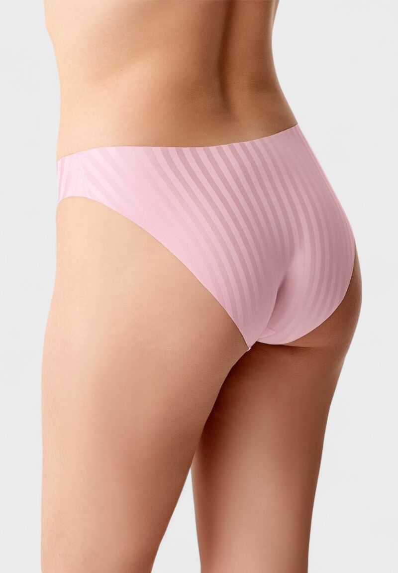 Εσώρουχο New Bra Seamless Ροζ Ριγέ με Σιλικόνη 