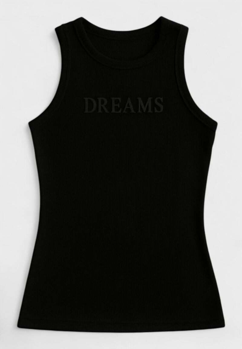 Γυναικείο Τοπ Modal Rib Kota με Λογότυπο "Dreams" Μαύρο