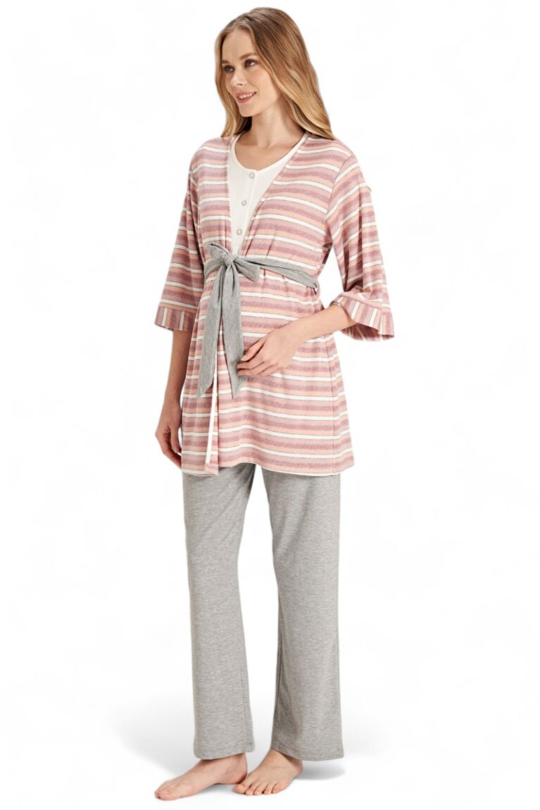 Πιτζάμα εγκυμοσύνης με ρόμπα Fayza Pastel Love Hearts