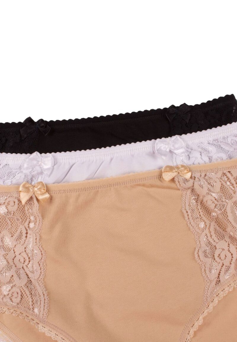 Σλιπ Midi δαντέλα ψηλοκάβαλα 3 Τεμ.