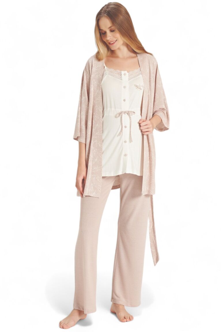 Πιτζάμα εγκυμοσύνης με ρόμπα Fayza Extra Soft