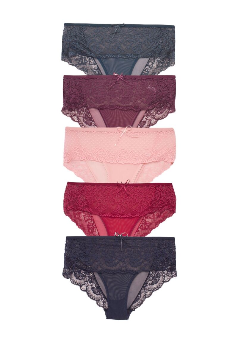 Σλιπ Plus Size με δαντέλα Valentina 5 Τεμ.