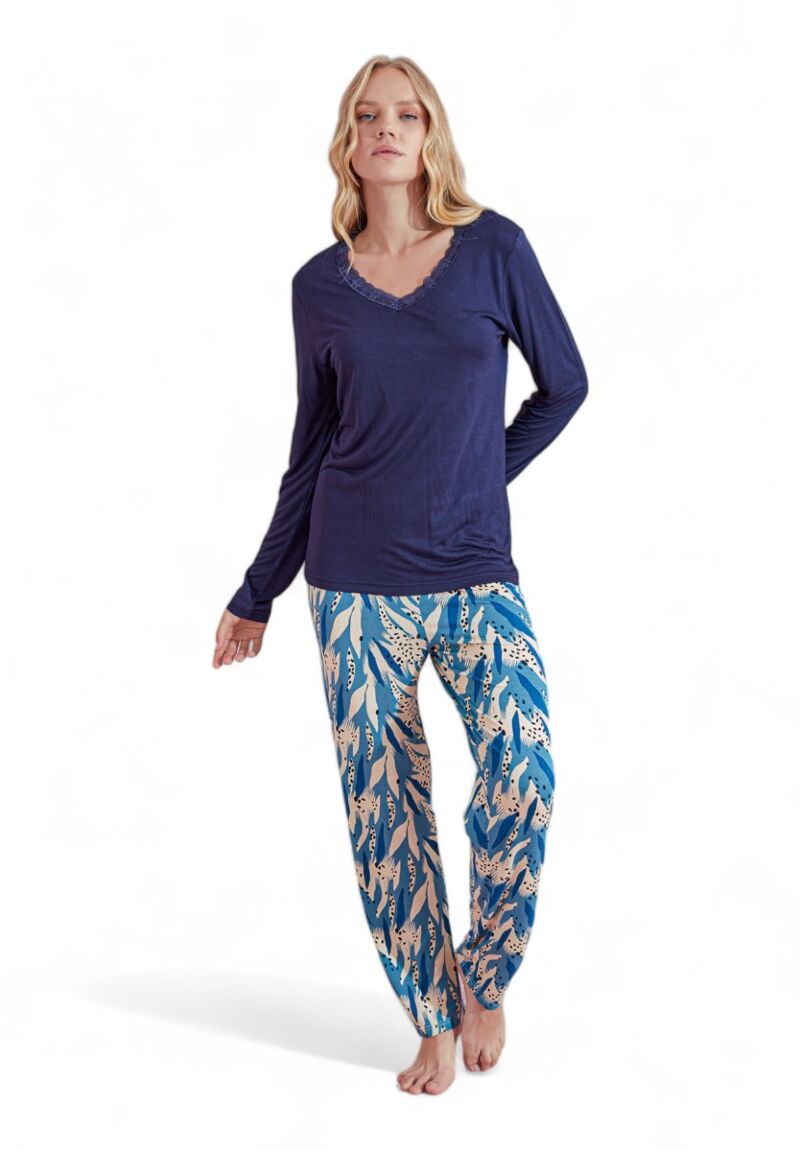 Πιτζάμα γυναικεία Modal PijaMood Blue