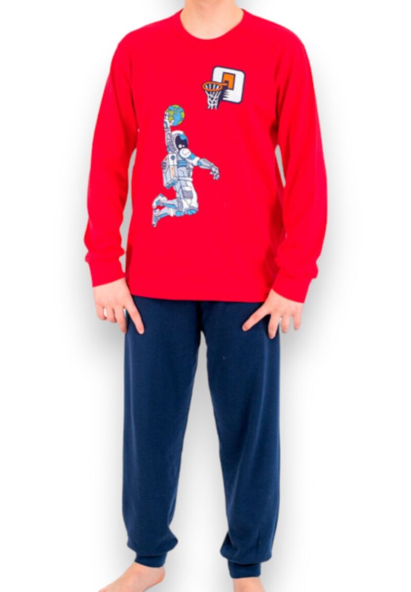 Πιτζάμα εφηβική Nina Club Space Basket Red