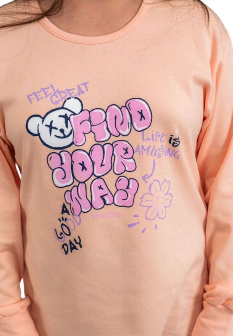 Πιτζάμα εφηβική Nina Club Your Way Salmon