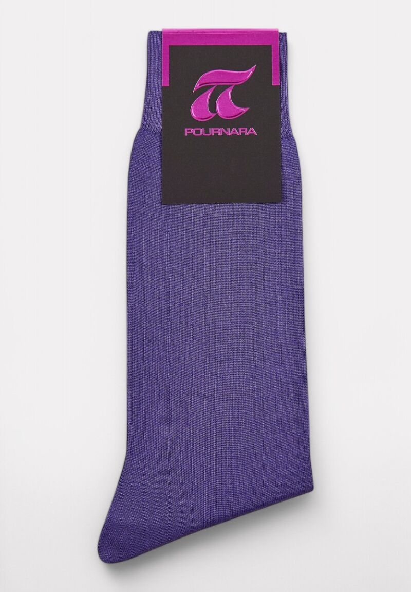 Κάλτσα ανδρική βαμβακερή Pournara χωρίς ραφές Μωβ Λιλά