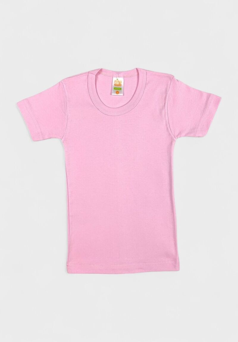 Παιδικό Φανελάκι Κοντομάνικο Nina Club Ροζ | 100% Βαμβάκι