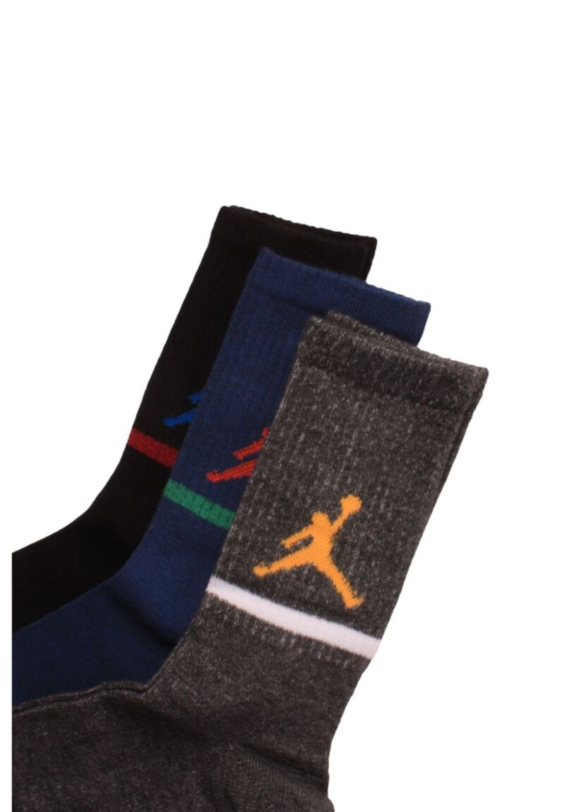 Παιδικές κάλτσες βαμβακερές σετ 3 τεμ. Design Kids Μαύρο-Γκρι-Μπλε