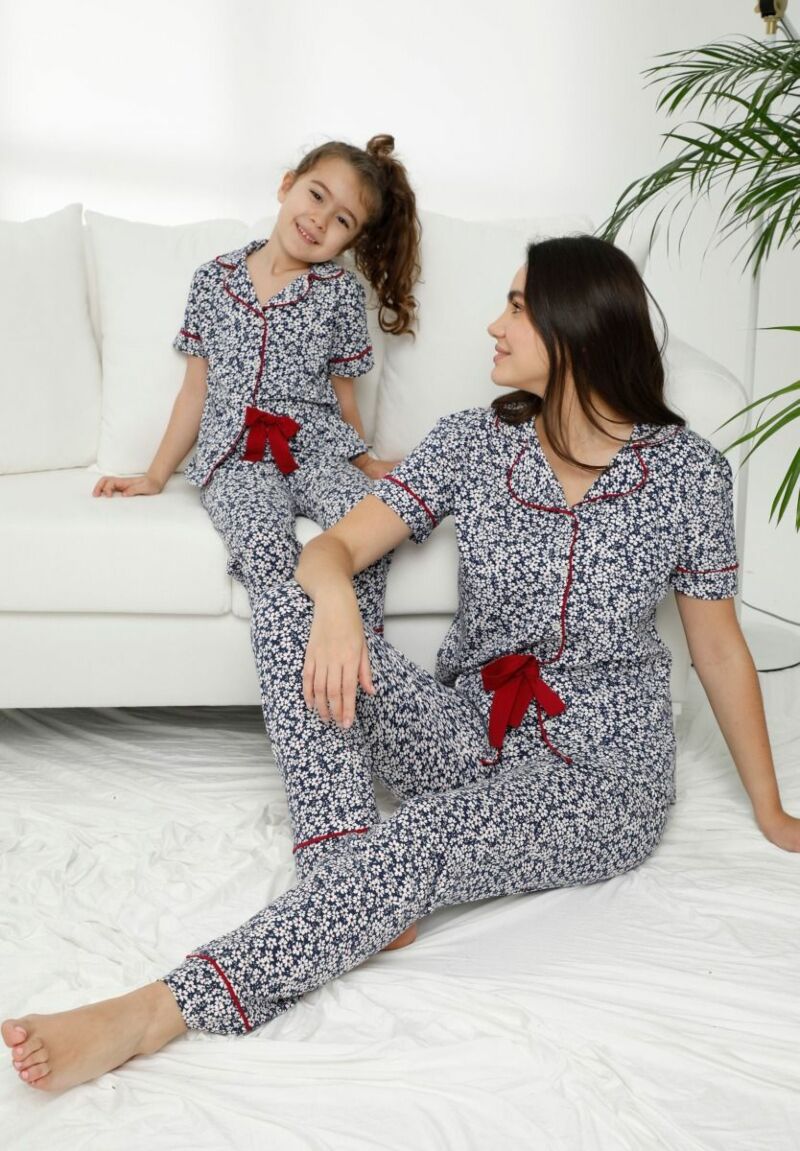 Πιτζάμα παιδική-εφηβική με μακρύ παντελόνι Blossom