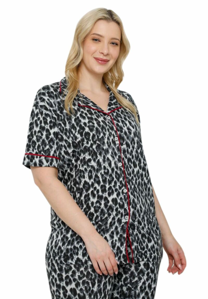 Πιτζάμα Plus Size με κουμπιά Tiger Love