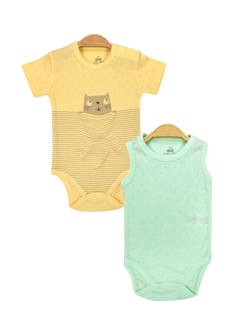 Κορμάκια βρεφικά αμάνικα οικονομικό πακέτο 2 Τεμ.