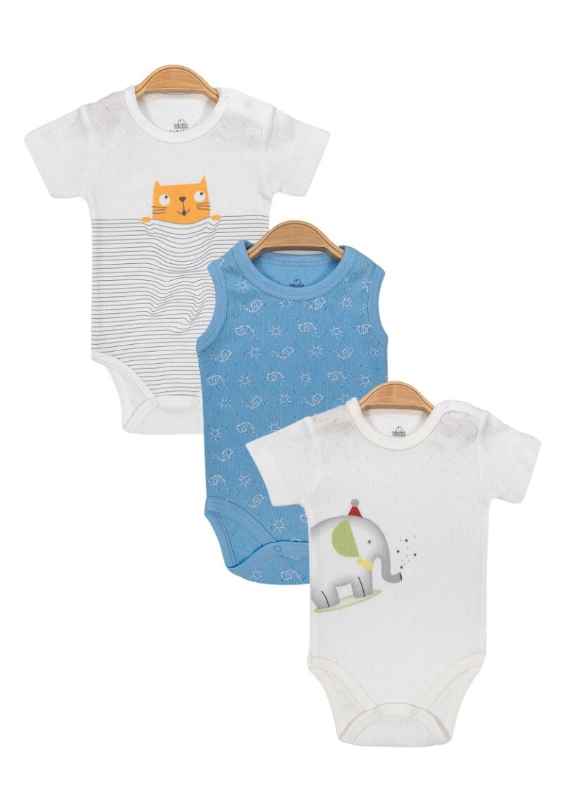 Κορμάκια βρεφικά αμάνικα οικονομικό πακέτο 3 Τεμ.