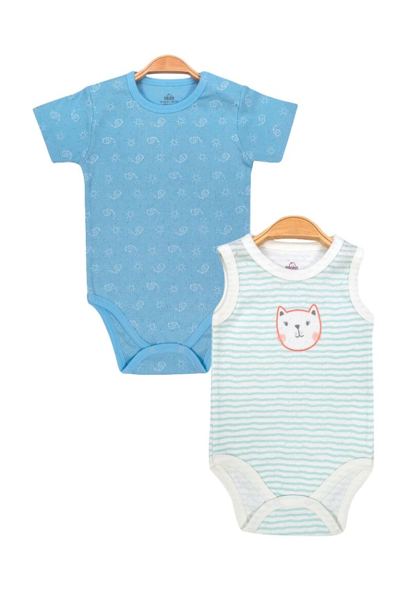 Κορμάκια βρεφικά αμάνικα οικονομικό πακέτο 2 Τεμ.