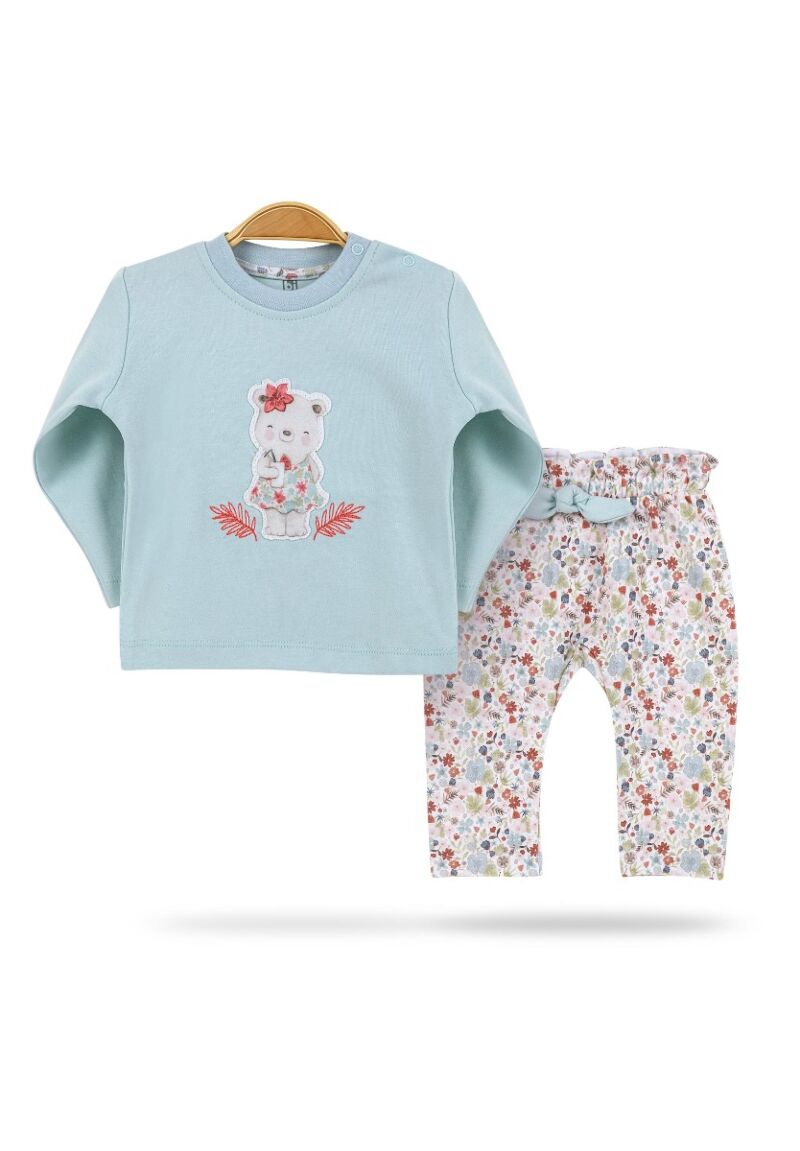 Σετ βρεφική φόρμα Cute Bear Floral