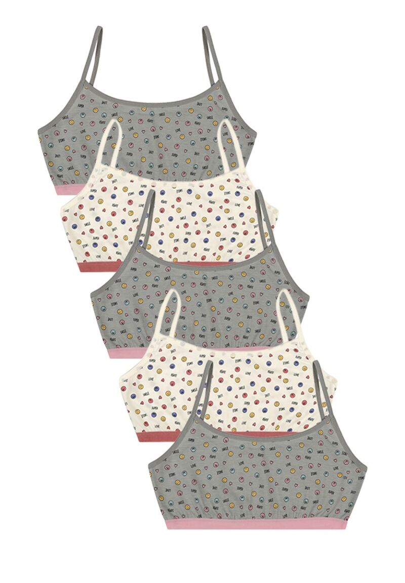 Μπουστάκια εφηβικά χωρίς ενίσχυση Happy 5 τεμ.