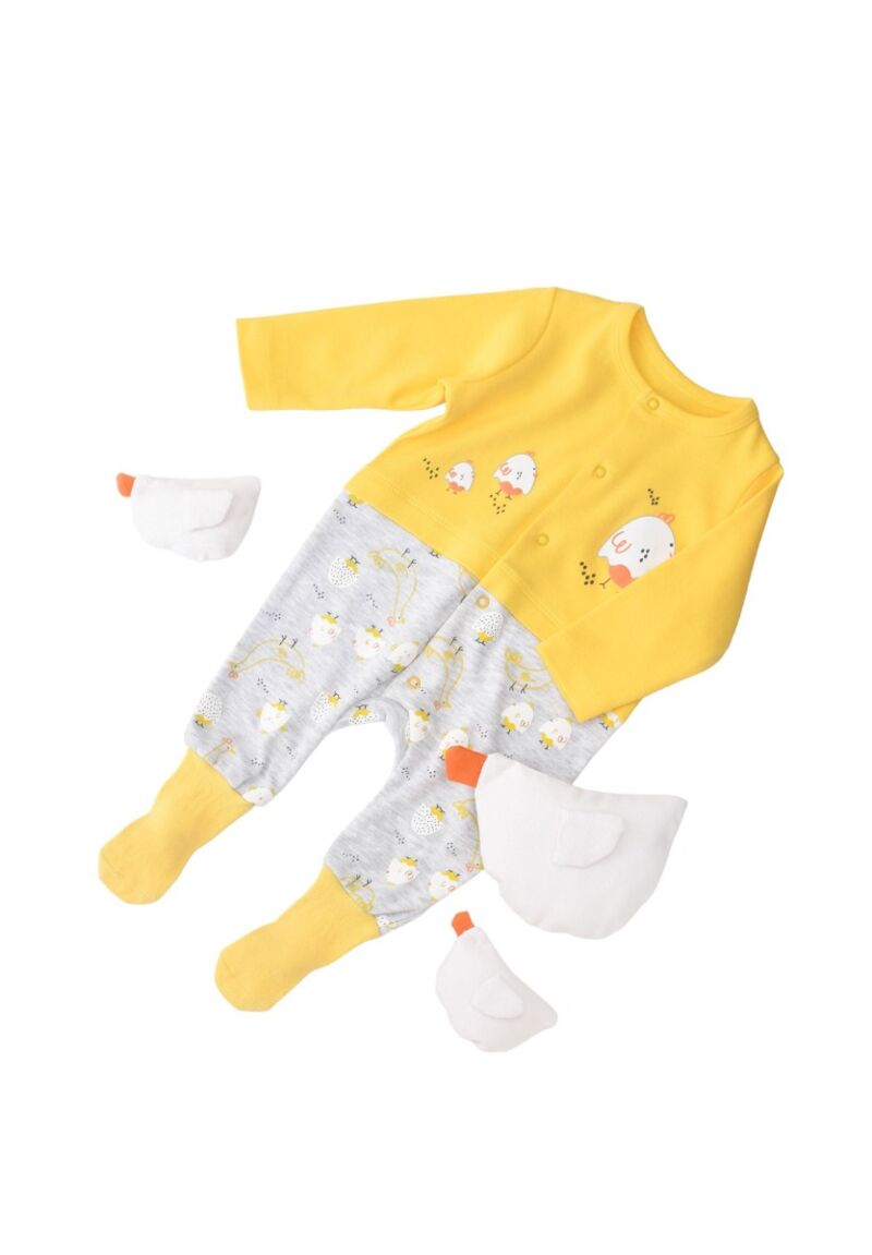 Φορμάκι βρεφικό με κουμπάκια από οργανικό βαμβάκι Chick&Chick