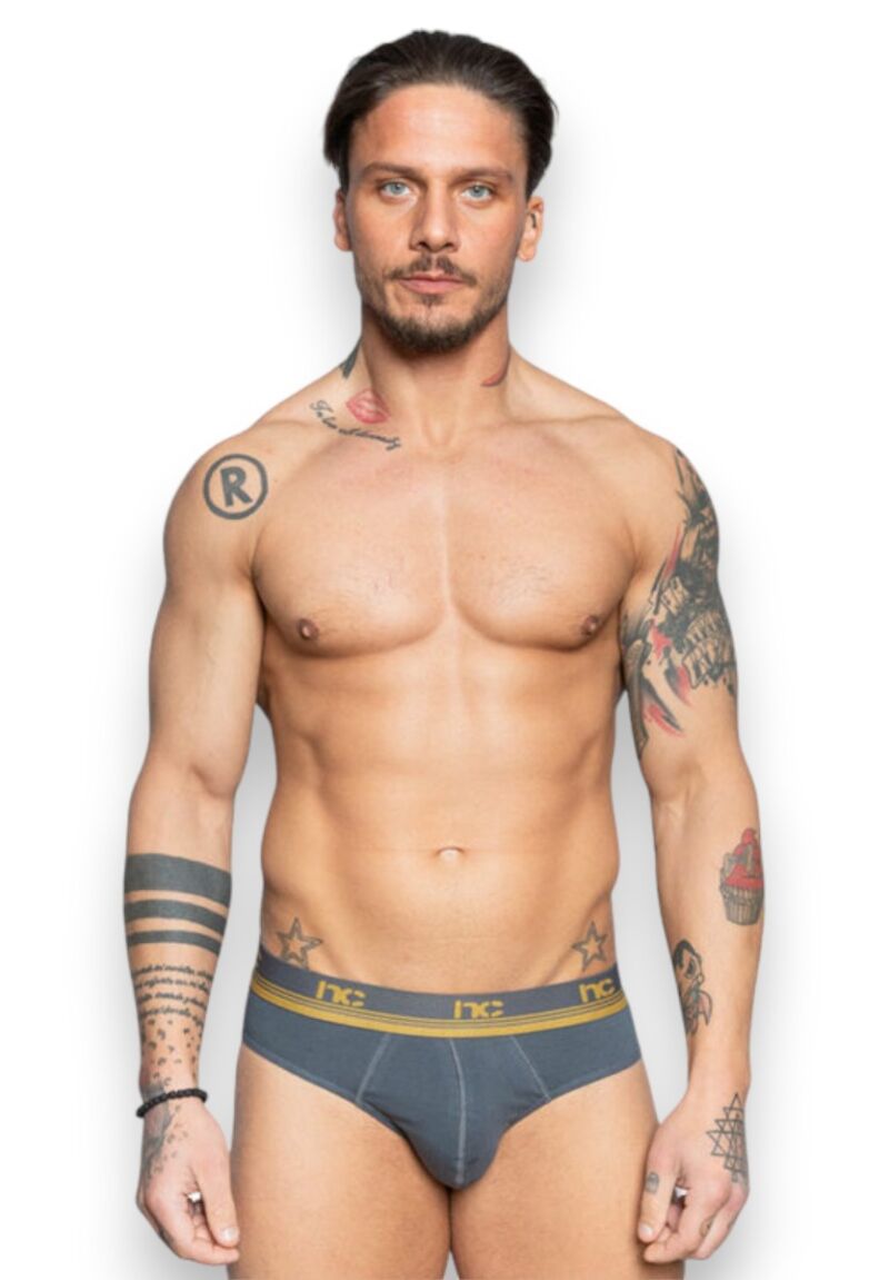 Σλιπ ανδρικό Nina Club Anthracite Gold