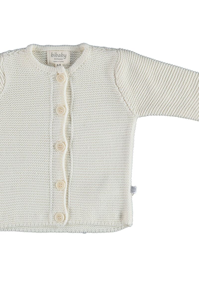 Ζακέτα πλεκτή βρεφική Biorganic Unisex Ecru