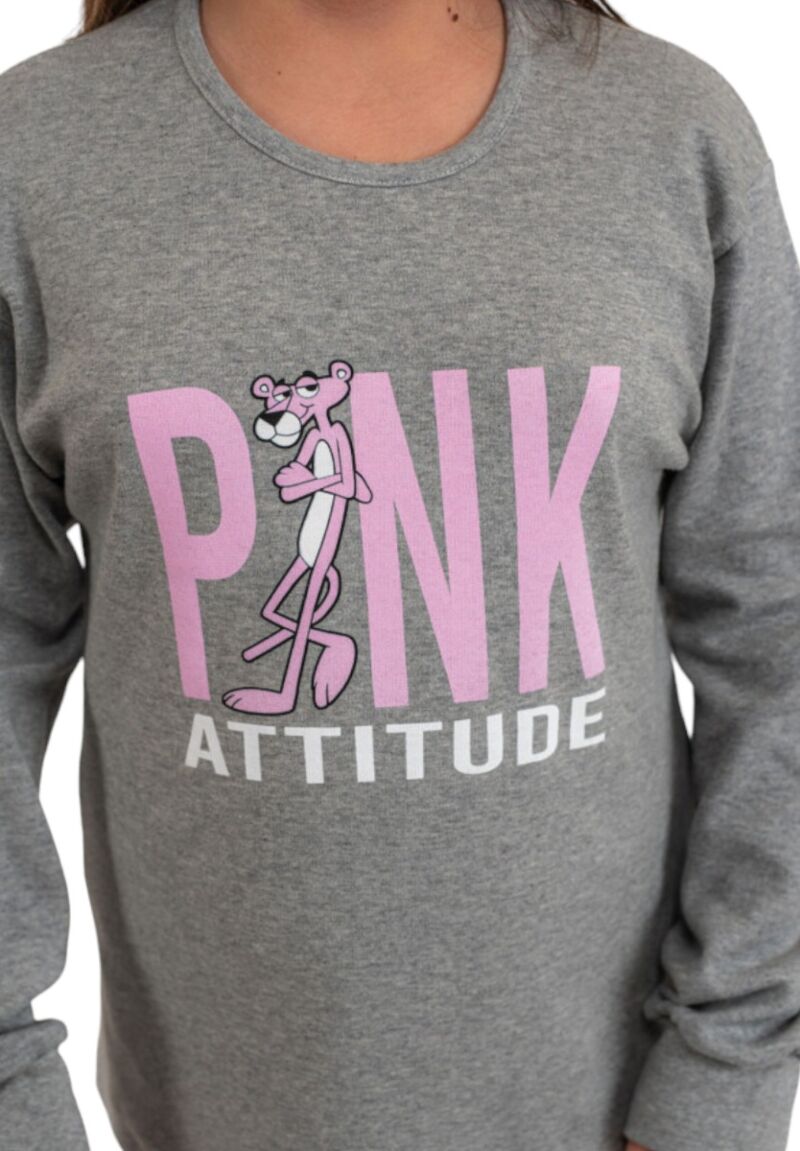Πιτζάμα εφηβική Nina Club Pink Attitude Grey