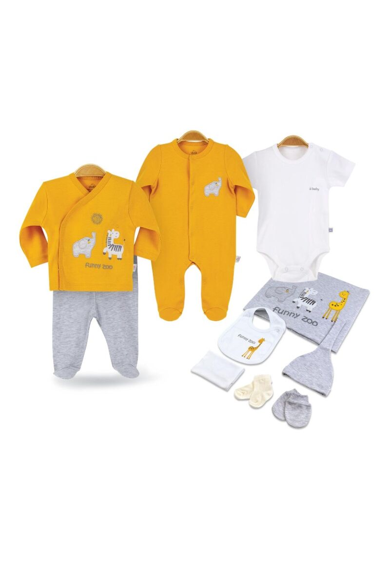Σετ νεογνού unisex Funny Zoo 10 Τεμ. 