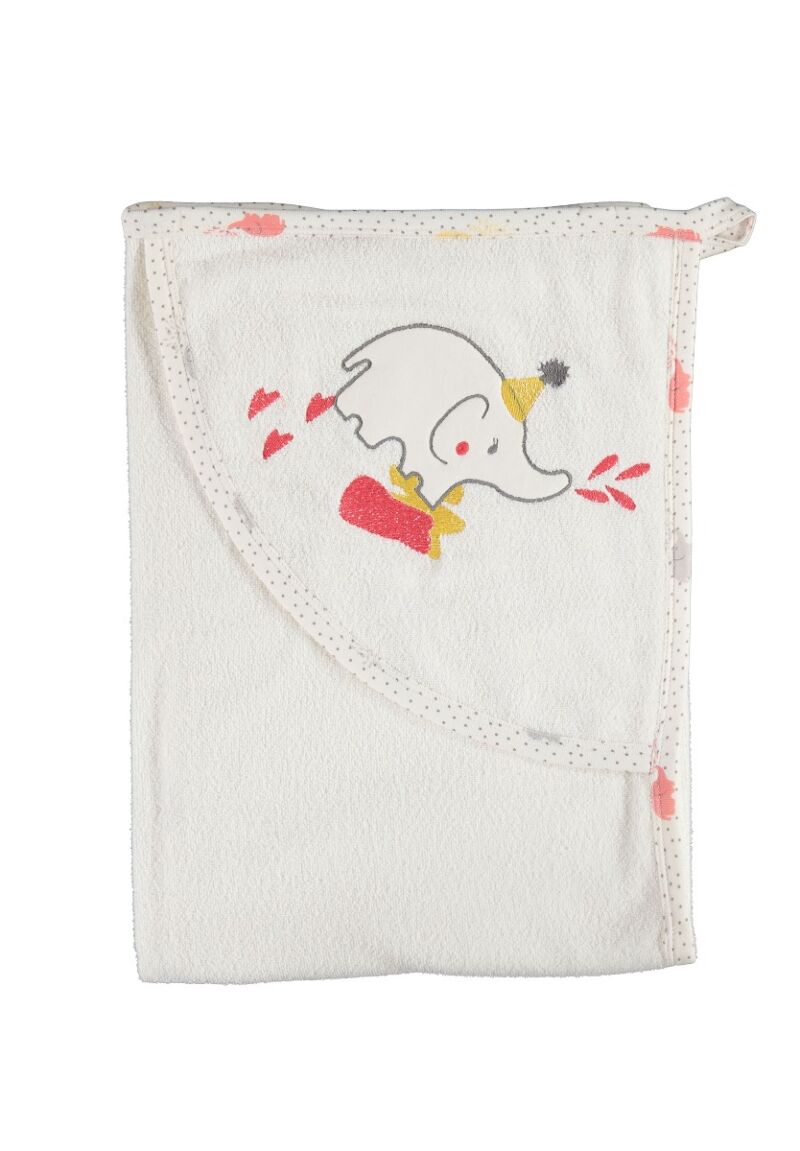 Πετσετούλα βρεφική βαμβακερή Elephant Magic 85 x 90 εκ.