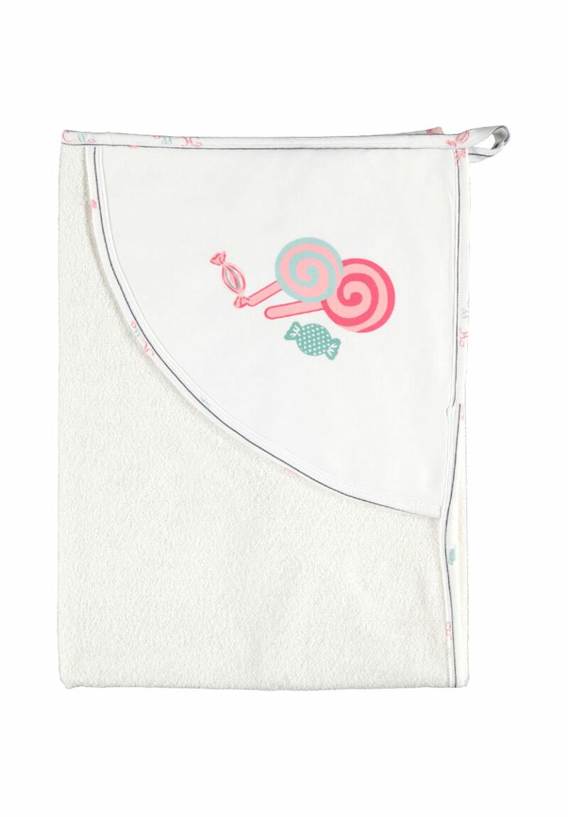 Πετσετούλα βρεφική βαμβακερή Sweet Candy  85 x 90 εκ.