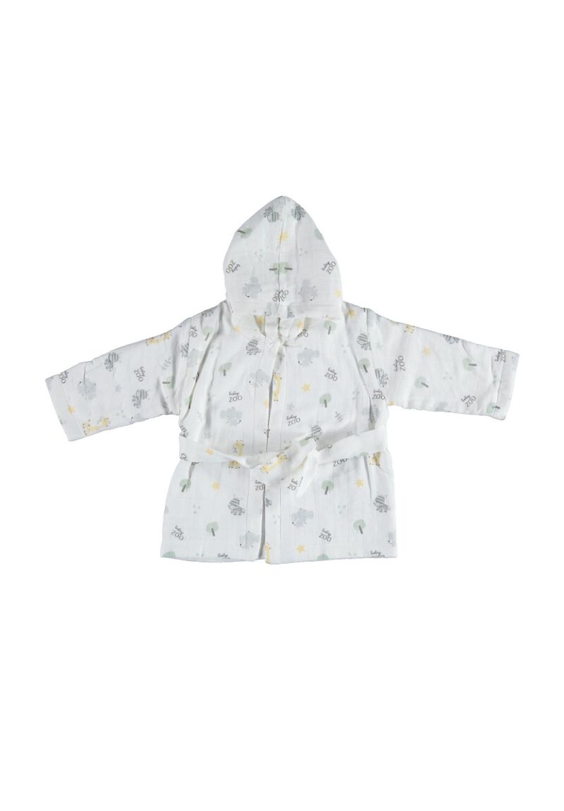 Μπουρνούζι μουσελίνα με πετσετέ επένδυση Zoo