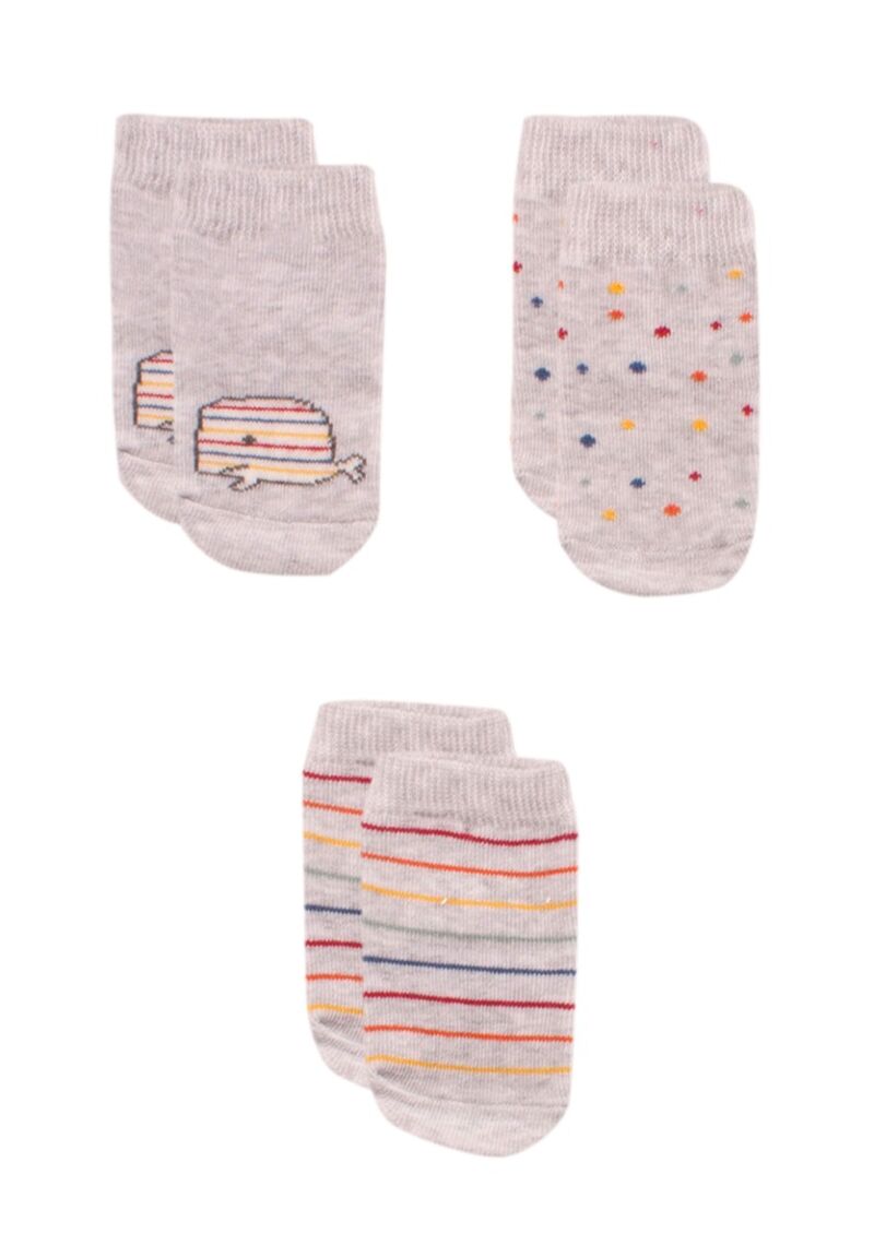 Καλτσάκια bebe με οργανικό βαμβάκι Whale 3 τεμ.