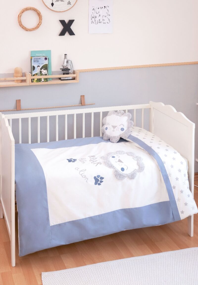 Σετ σεντόνια με παπλωματοθήκη και μαξιλαράκι Lion 4 Τεμ.