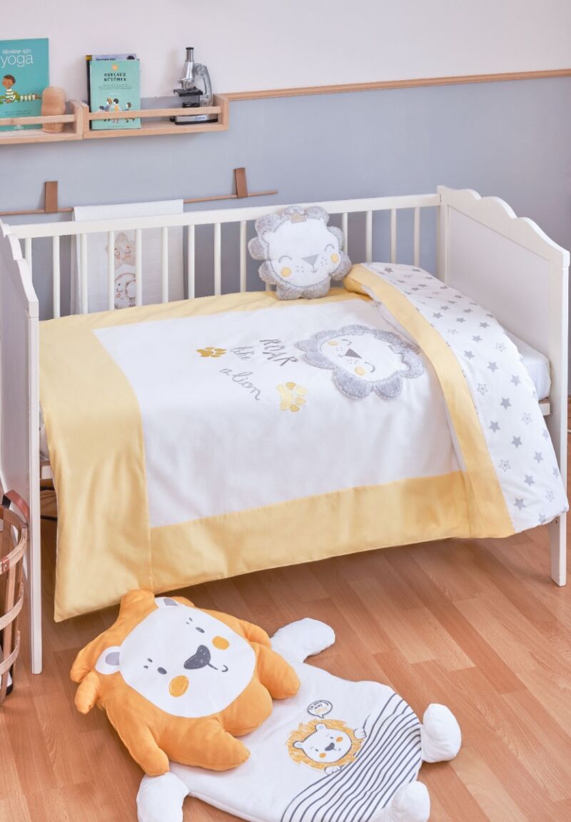 Σετ σεντόνια με παπλωματοθήκη και μαξιλαράκι Lion 4 Τεμ.