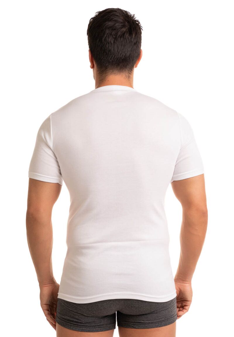 Φανελάκι ανδρικό βαμβακερό Giorgio με V λαιμόκοψη λευκό