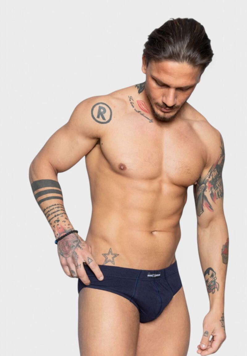 Σλιπ ανδρικό εσωτερικό λάστιχο μπλε Nina Club 