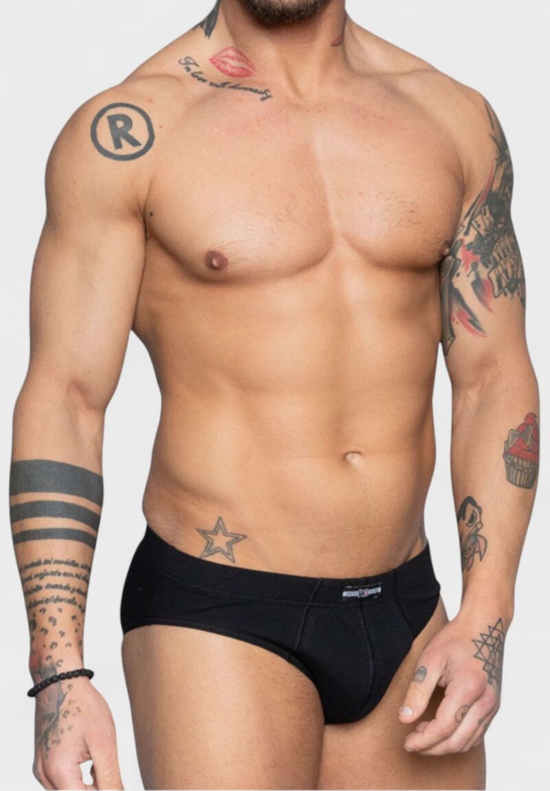 Σλιπ ανδρικό εσωτερικό λάστιχο μαύρο Nina Club 