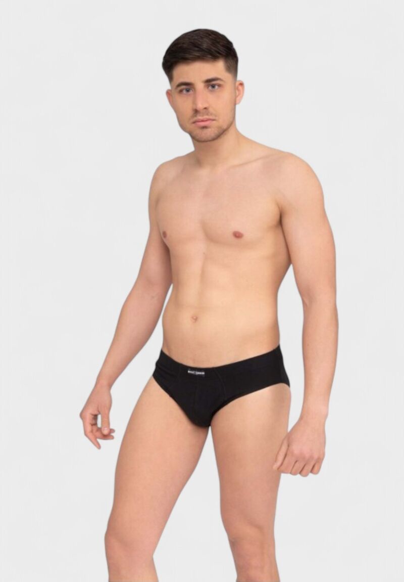 Σλιπ ανδρικό εσωτερικό λάστιχο μαύρο Nina Club 