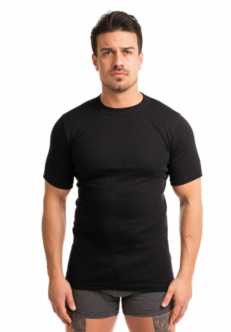 Φανελάκι βαμβακερό κοντομάνικο μαύρο Giorgio 