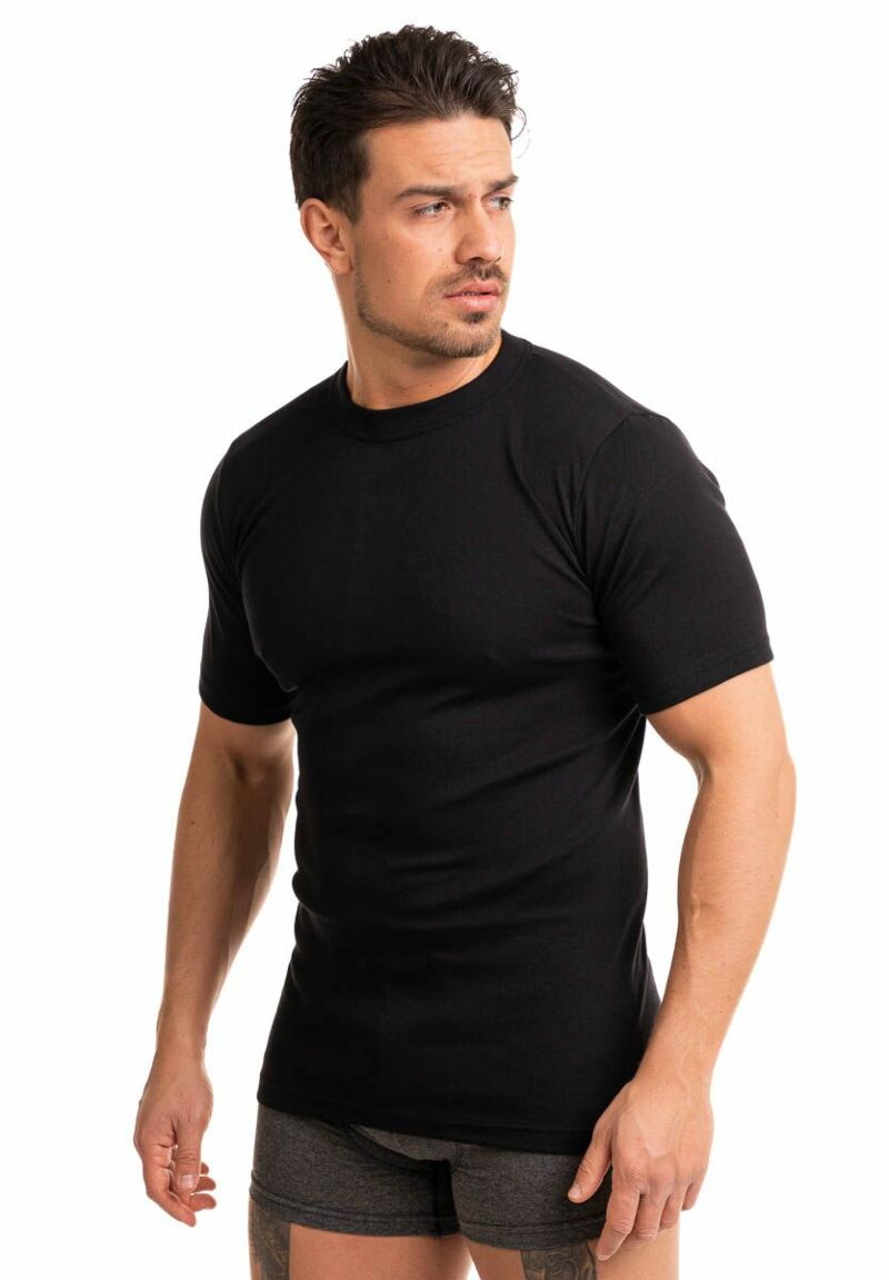 Φανελάκι βαμβακερό κοντομάνικο μαύρο Giorgio 