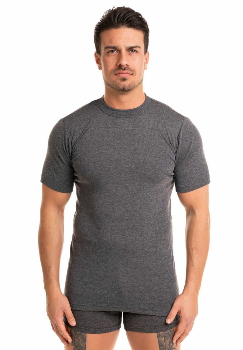 Φανελάκι βαμβακερό κοντομάνικο ανθρακί Giorgio 