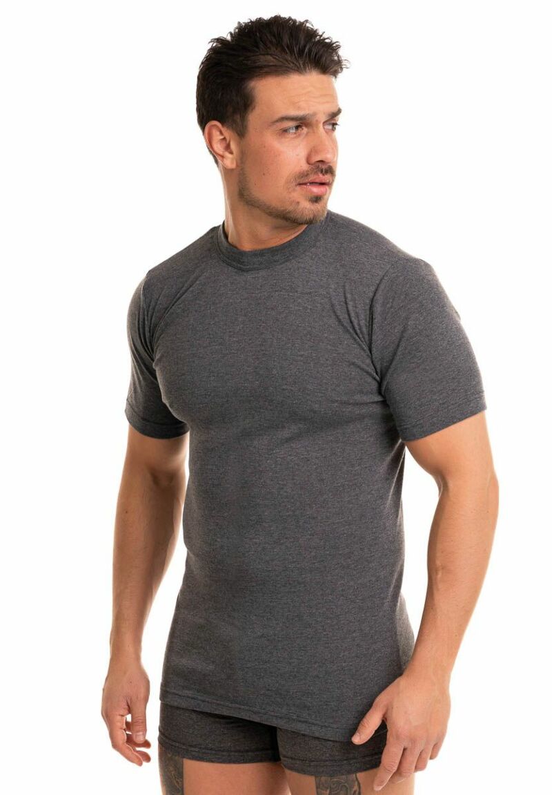 Φανελάκι βαμβακερό κοντομάνικο ανθρακί Giorgio 