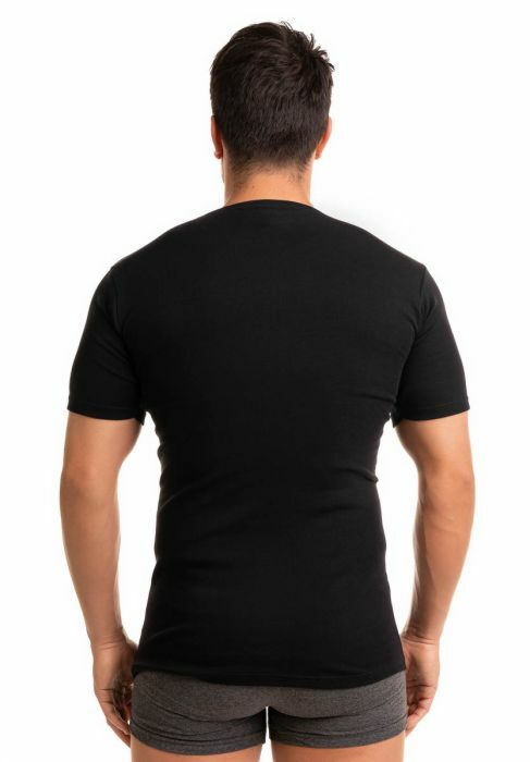 Ανδρικό Φανελάκι Giorgio με Ανοιχτή Λαιμόκοψη - 100% Βαμβάκι - Μαύρο