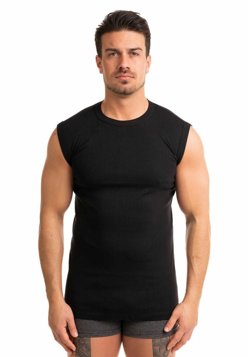 Ανδρικό Φανελάκι Giorgio Καβαδούρα Βαμβακερό Μαύρο